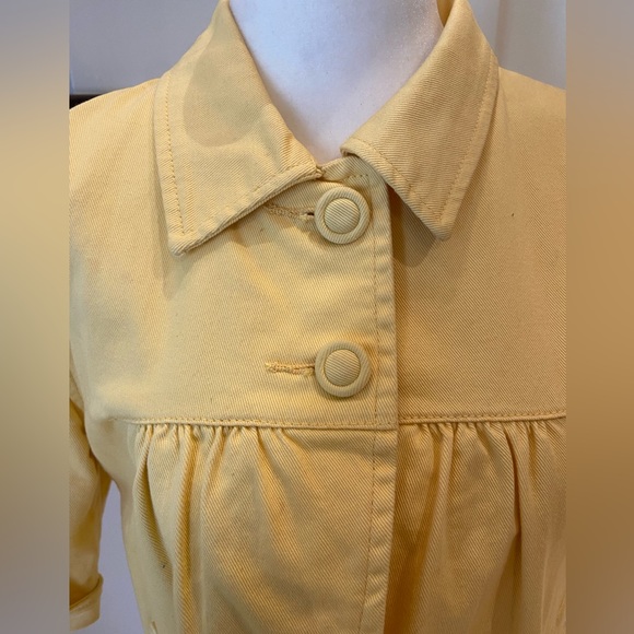 Yellow Cropped Denim Jacket - Picture 6 of 12